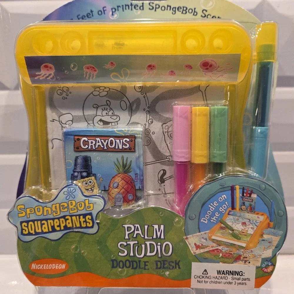 Nickelodeon‎ Spongebob Coloring Kit Vintage 2001 Palm Studio Doodle Desk